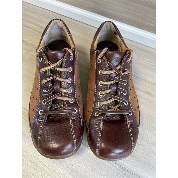 Born Size 6.5 W0578 Hawkeye Brown Leather Lace Up Shoes Oxfords Womens "Bowling" - Picture 2 of 11